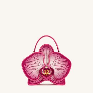 Flora Orchid Shaped Top Handle Bag - Pink