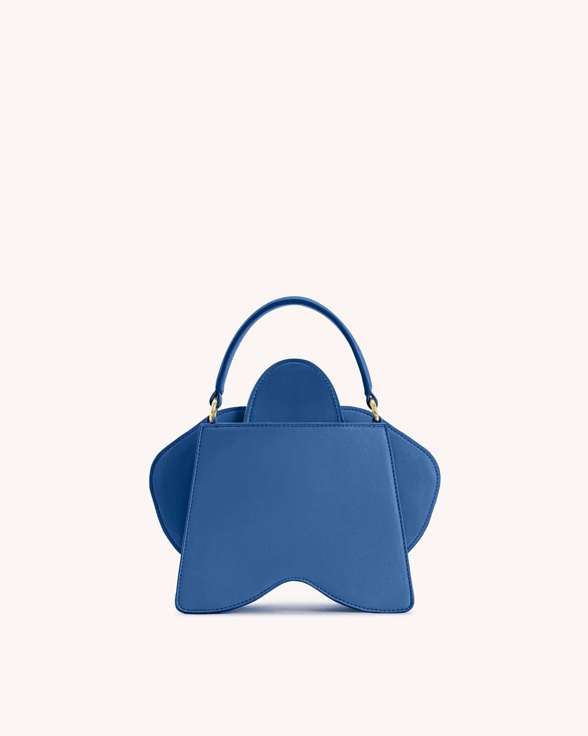 Flora Orchid Shaped Top Handle Bag - Blue - Image 3