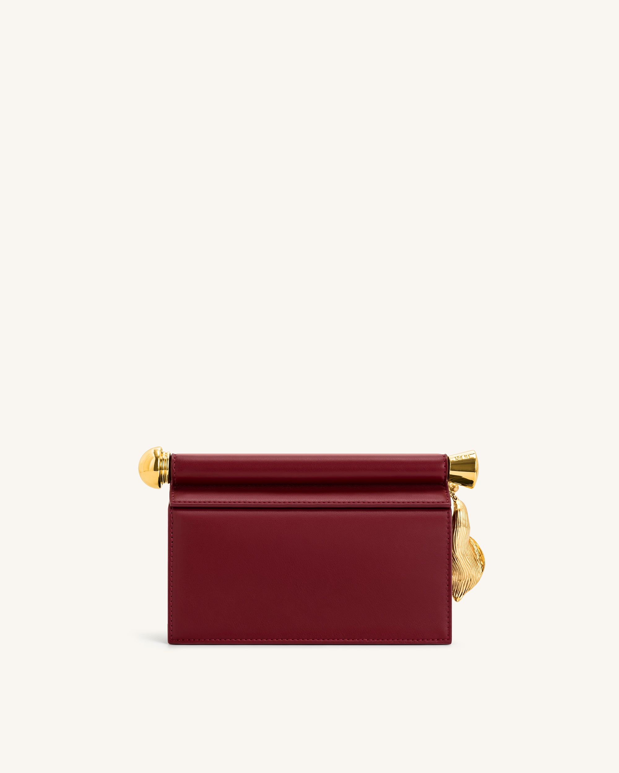 Holly Metal Pendant Embellished Clutch - Claret - Image 4