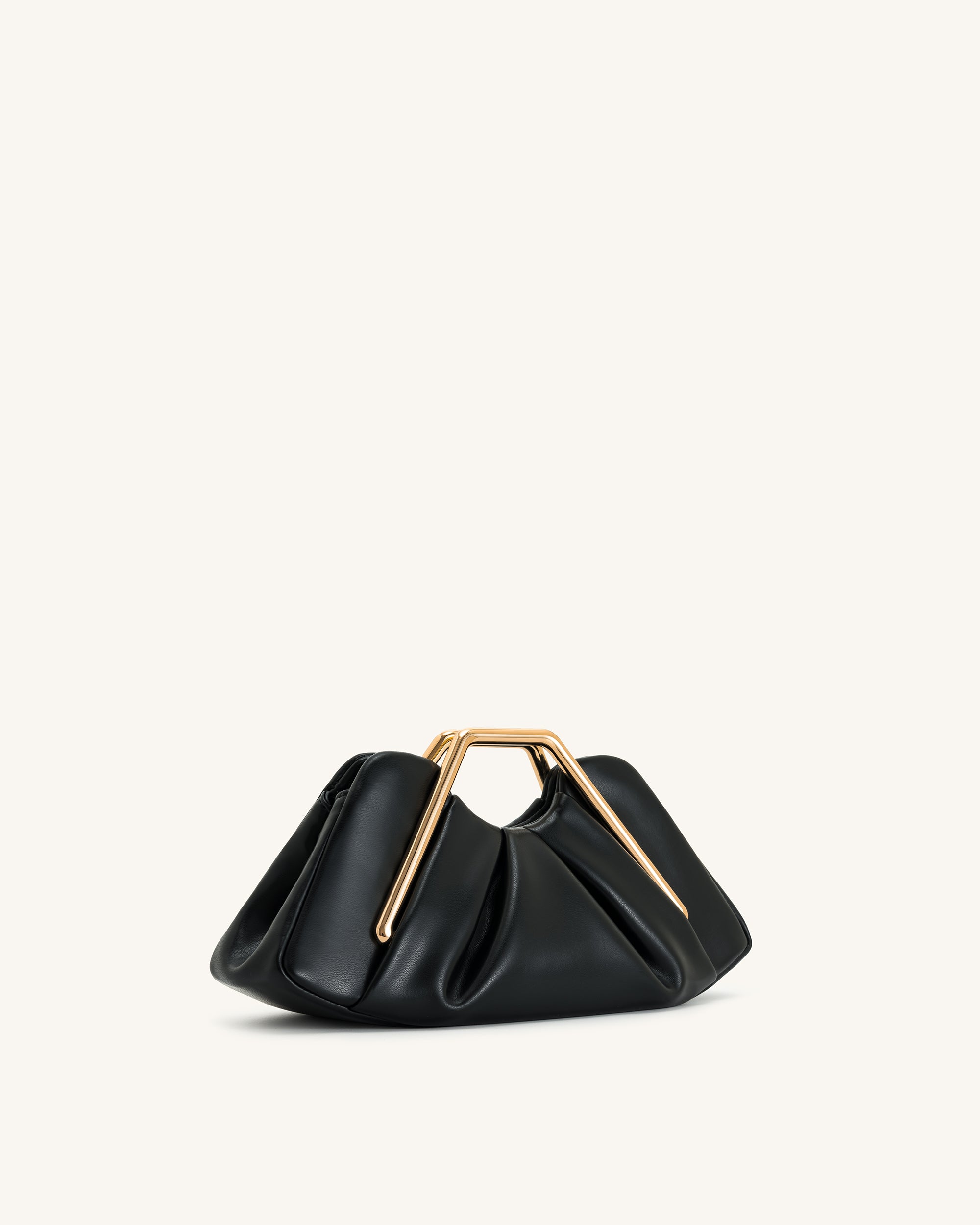 Lila Metal Frame Clutch - Black - Image 3
