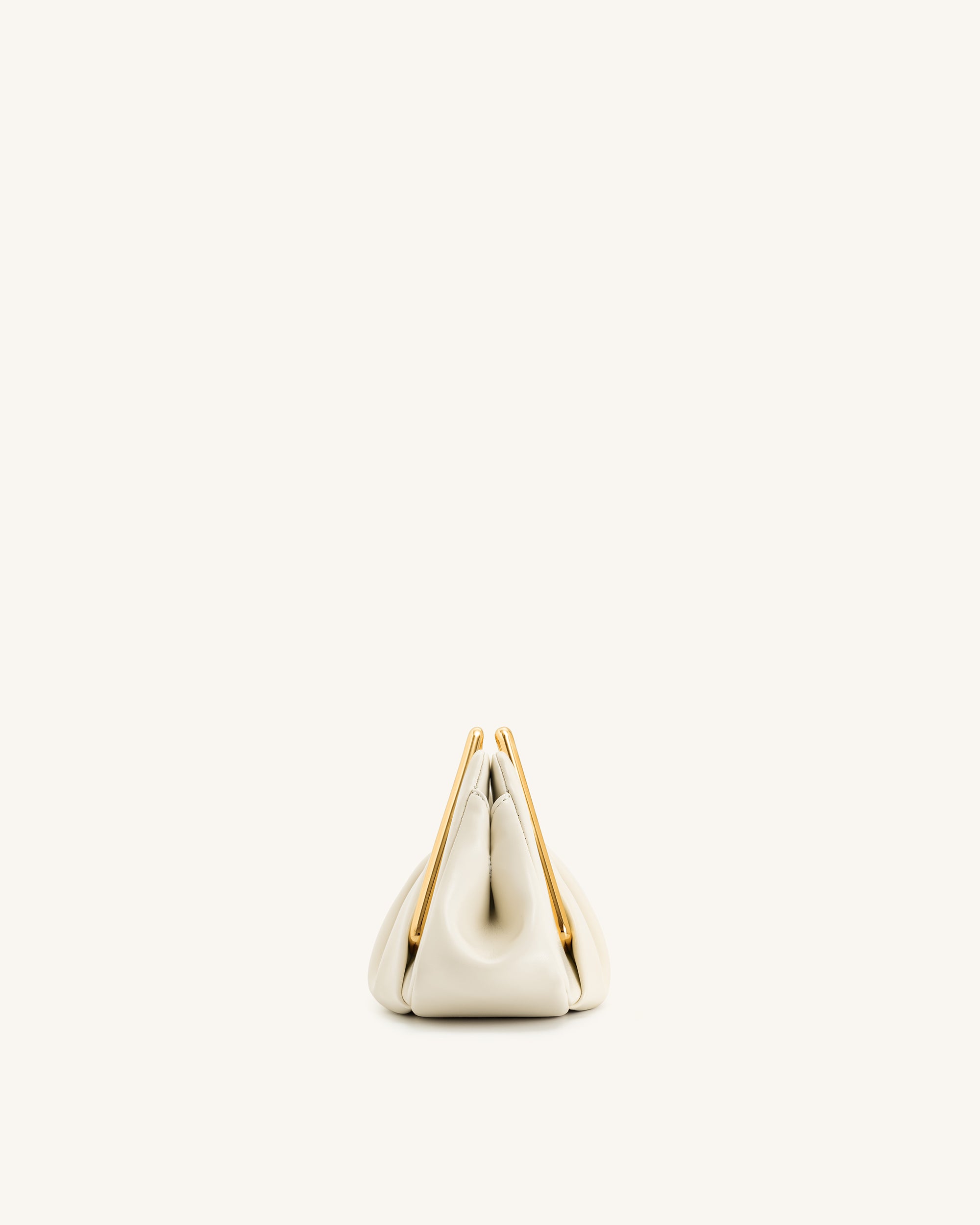 Lila Metal Frame Clutch - Ivory - Image 3