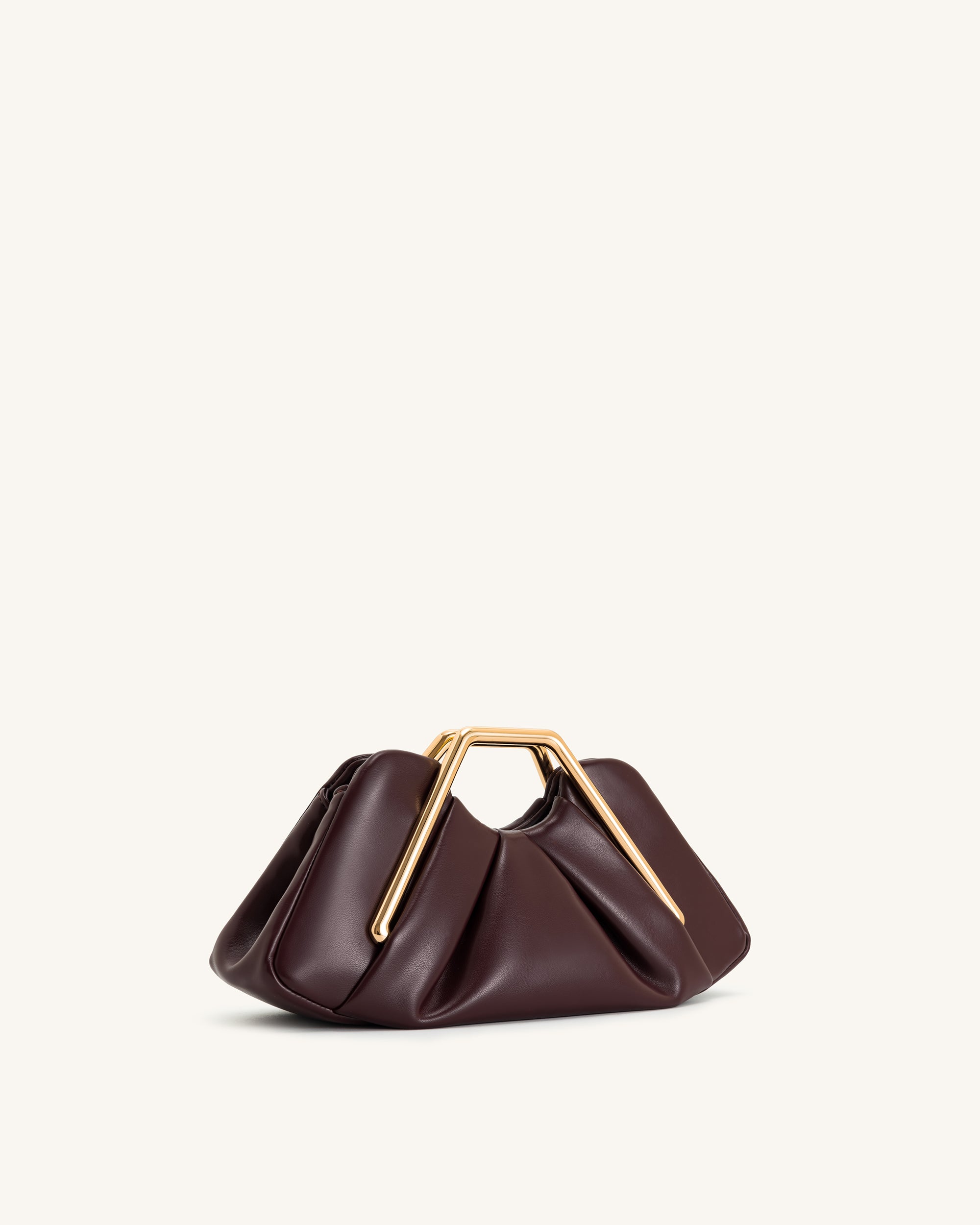 Lila Metal Frame Clutch - Burgundy - Image 2