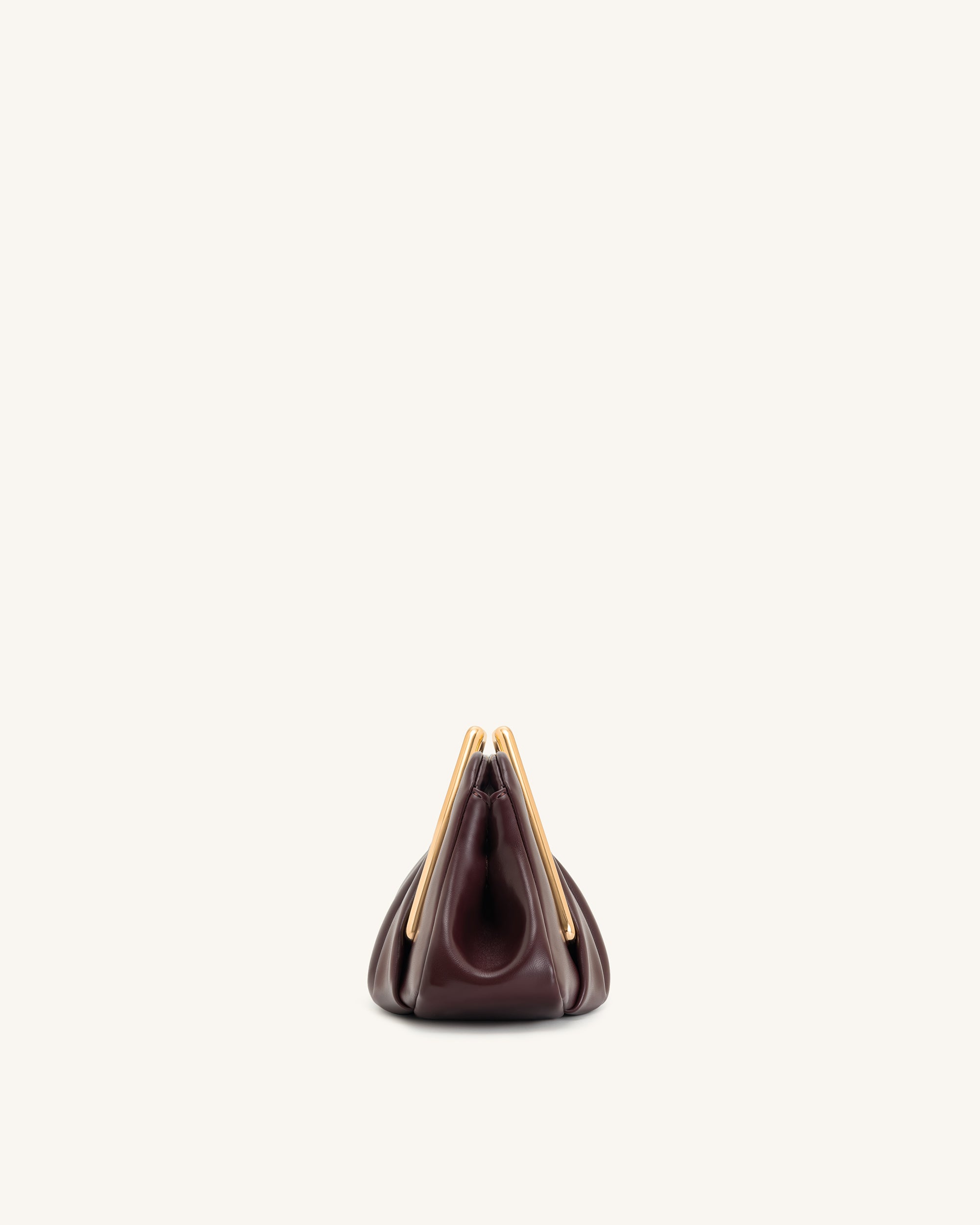 Lila Metal Frame Clutch - Burgundy - Image 3