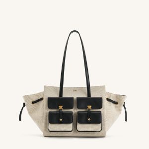 Linda Tote Bag - Black Canvas