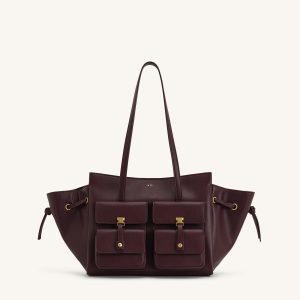Linda Tote Bag - Deep Burgundy