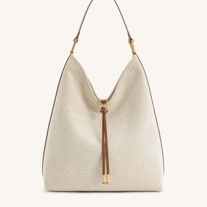 Aria Shoulder Bag - Brown Canvas