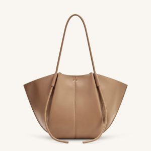 Nala Wide Tote Bag - Clay Brown