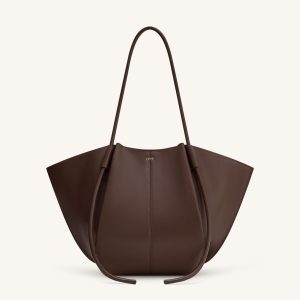 Nala Wide Tote Bag - Deep Brown
