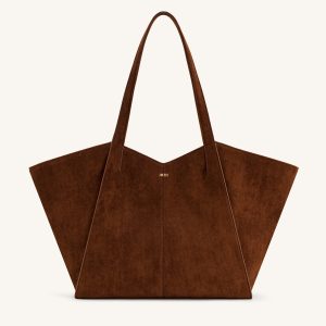 Kiana Large Capacity Tote Bag - Dark Brown