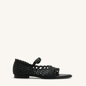 Jocelyn Weave Strap Flip-flops - Black