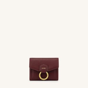 Stella Wallet - Burgundy Grained Vegan Leather