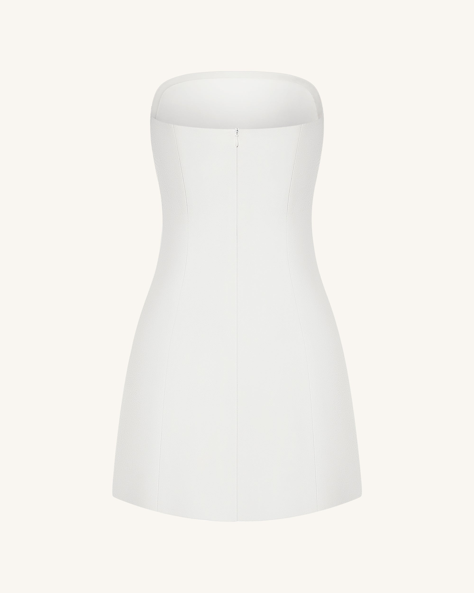 Orchid Appliqu?? Strapless Dress - White - Image 6