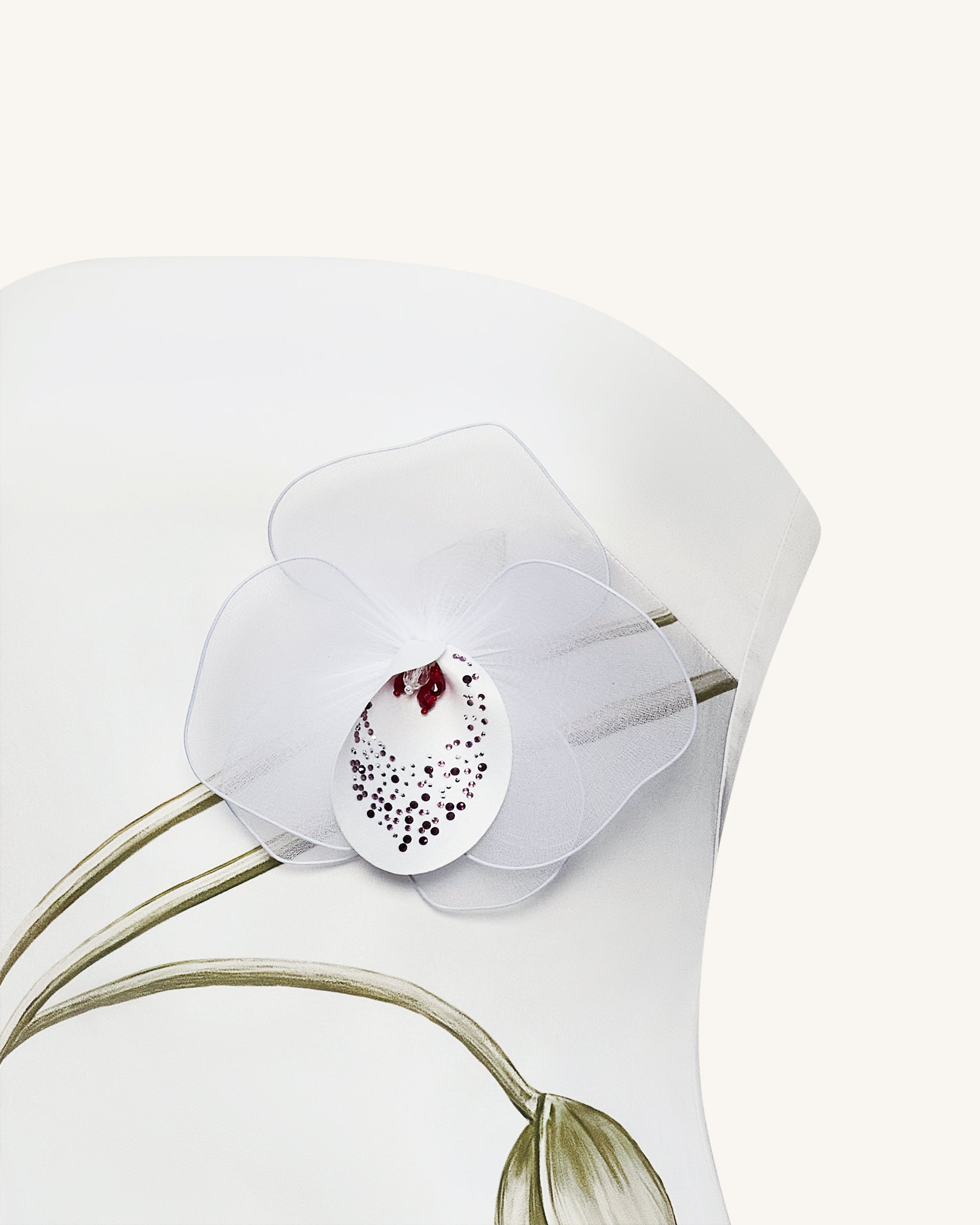 Orchid Appliqu?? Strapless Dress - White - Image 7
