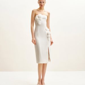 Petal Perfection Cocktail Dress - White