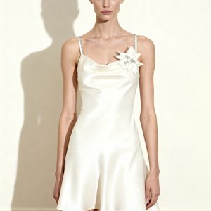 Crystal Flora Slip - White