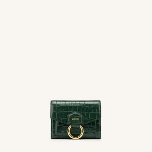 Stella Wallet - Dark Green Croc