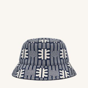 FEI Jacquard Knit Bucket Hat - Navy