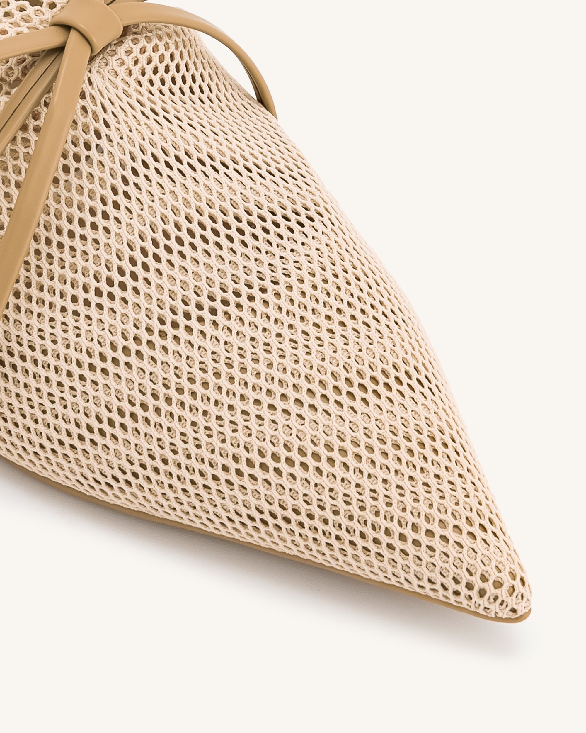 Reilly Fishnet Ballerina Flats - Apricot - Image 5