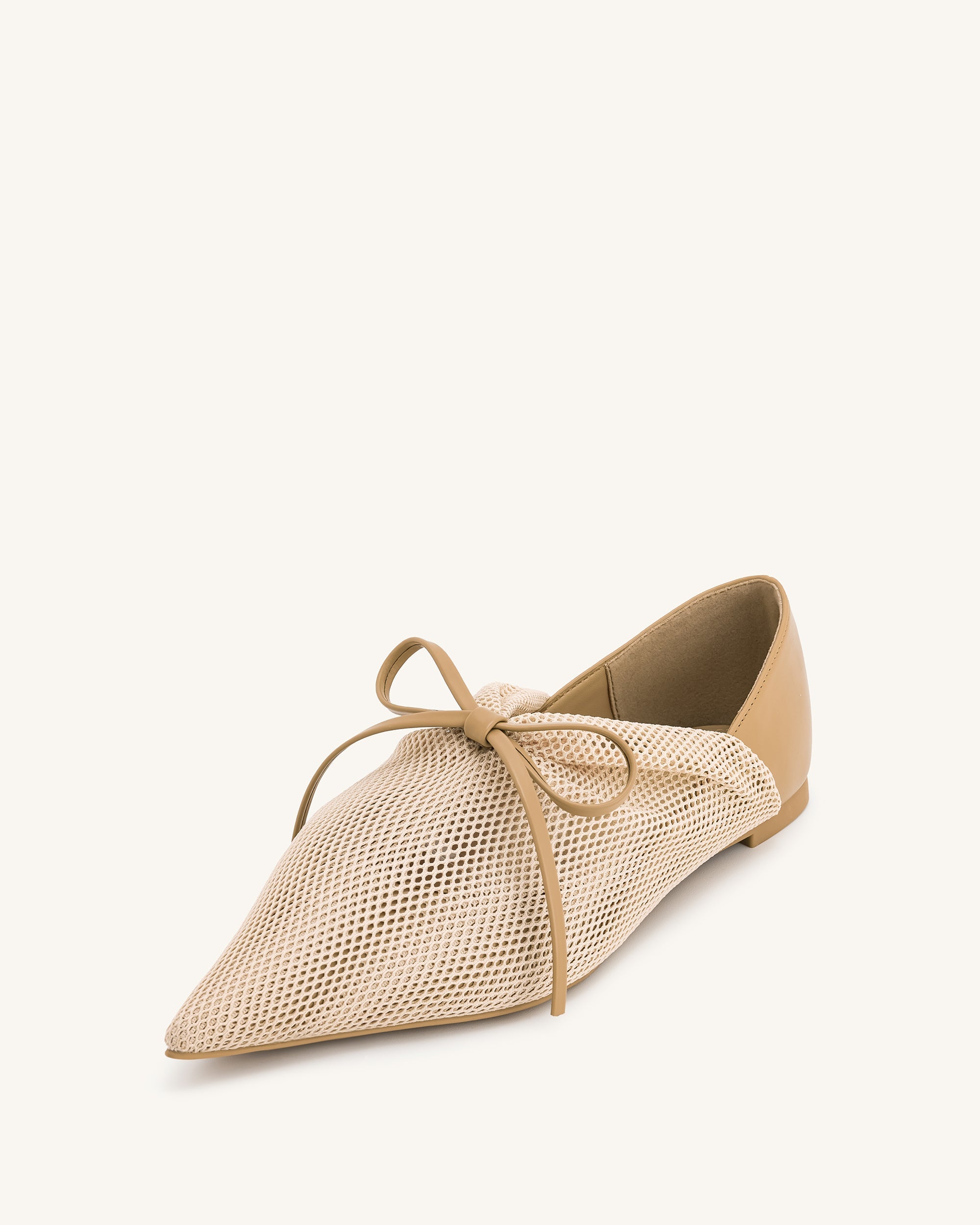 Reilly Fishnet Ballerina Flats - Apricot - Image 6