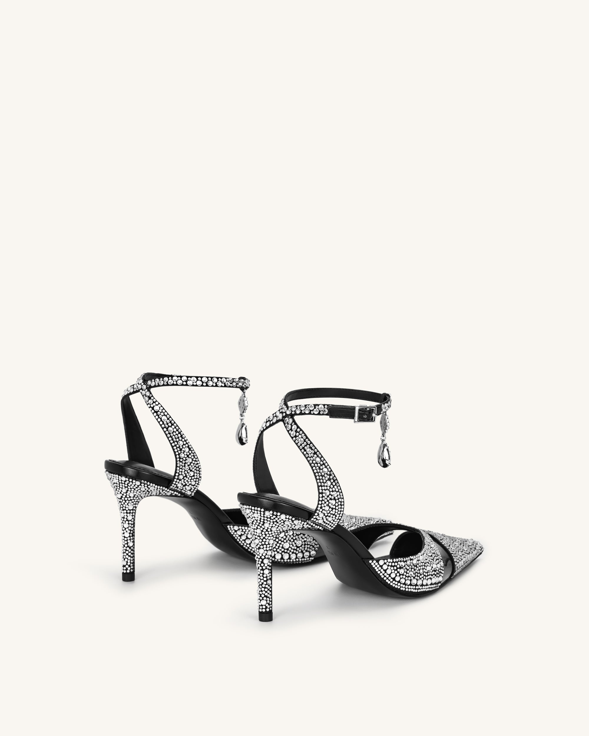 Haidi Artificial Crystal Pumps - Black - Image 4