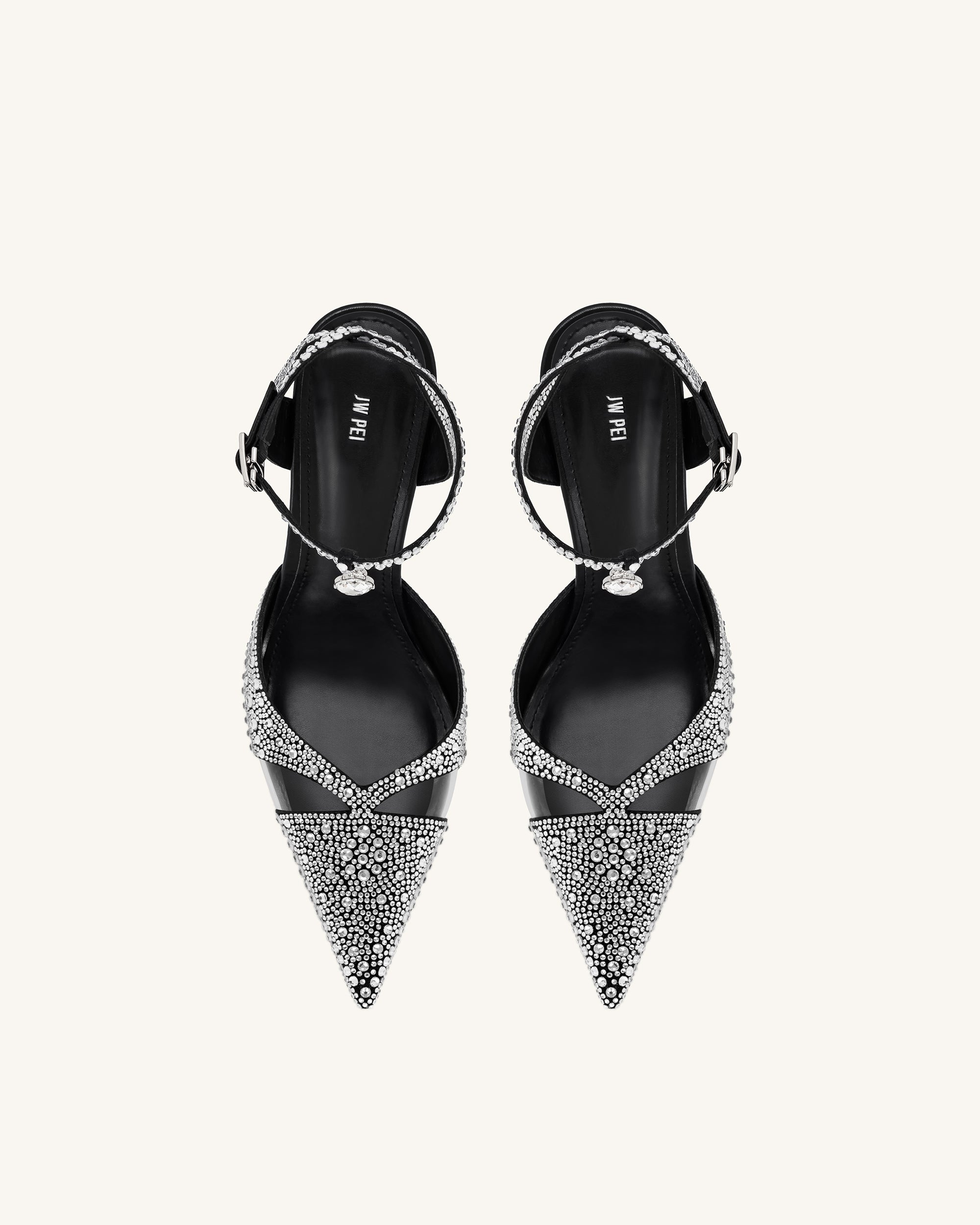 Haidi Artificial Crystal Pumps - Black - Image 3