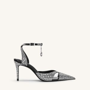 Haidi Artificial Crystal Pumps - Black
