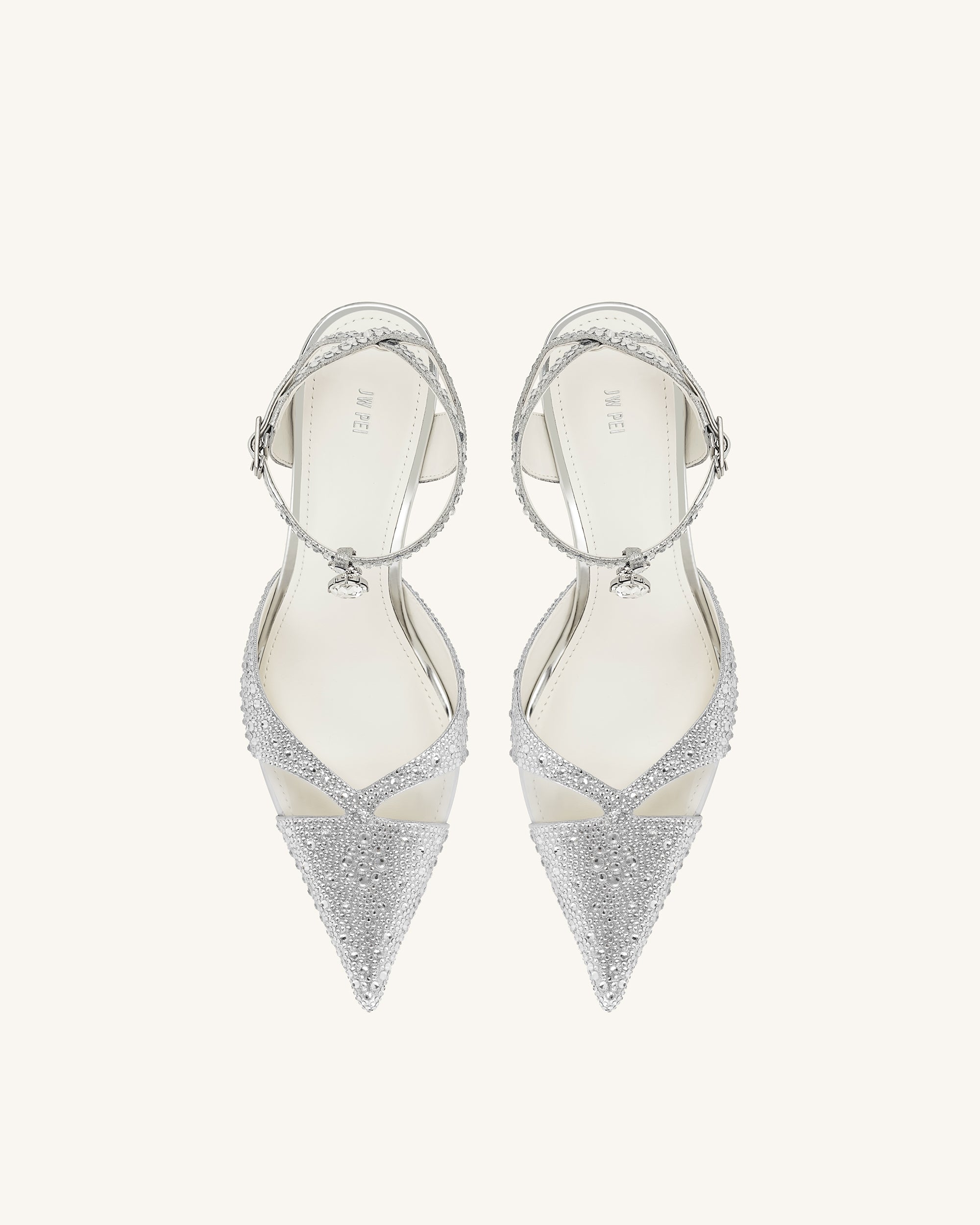 Haidi Artificial Crystal Pumps - Silver - Image 4