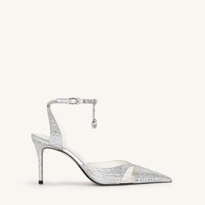 Haidi Artificial Crystal Pumps - Silver
