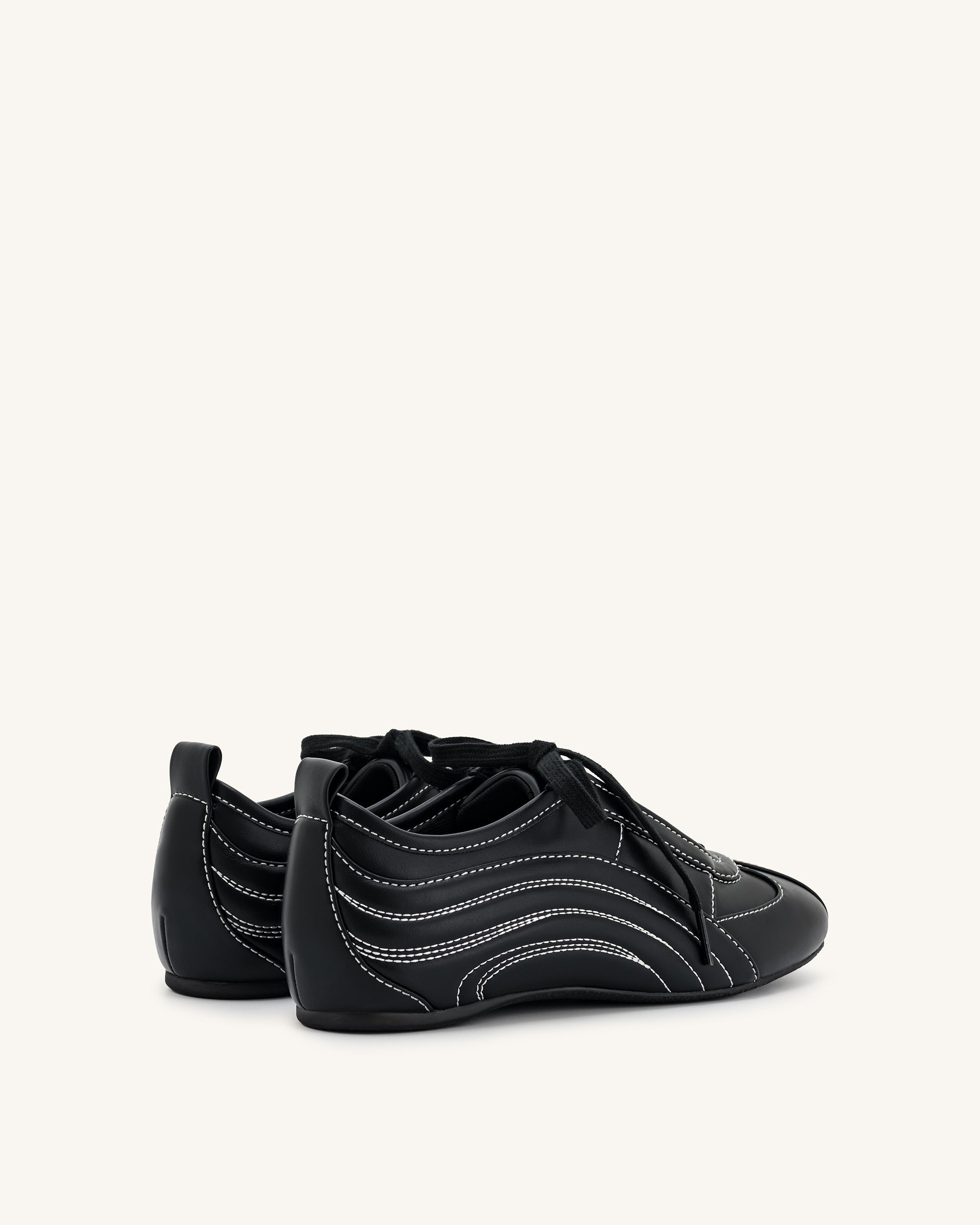 Ferne Streamlined Lustrous Sneakers - Black - Image 4