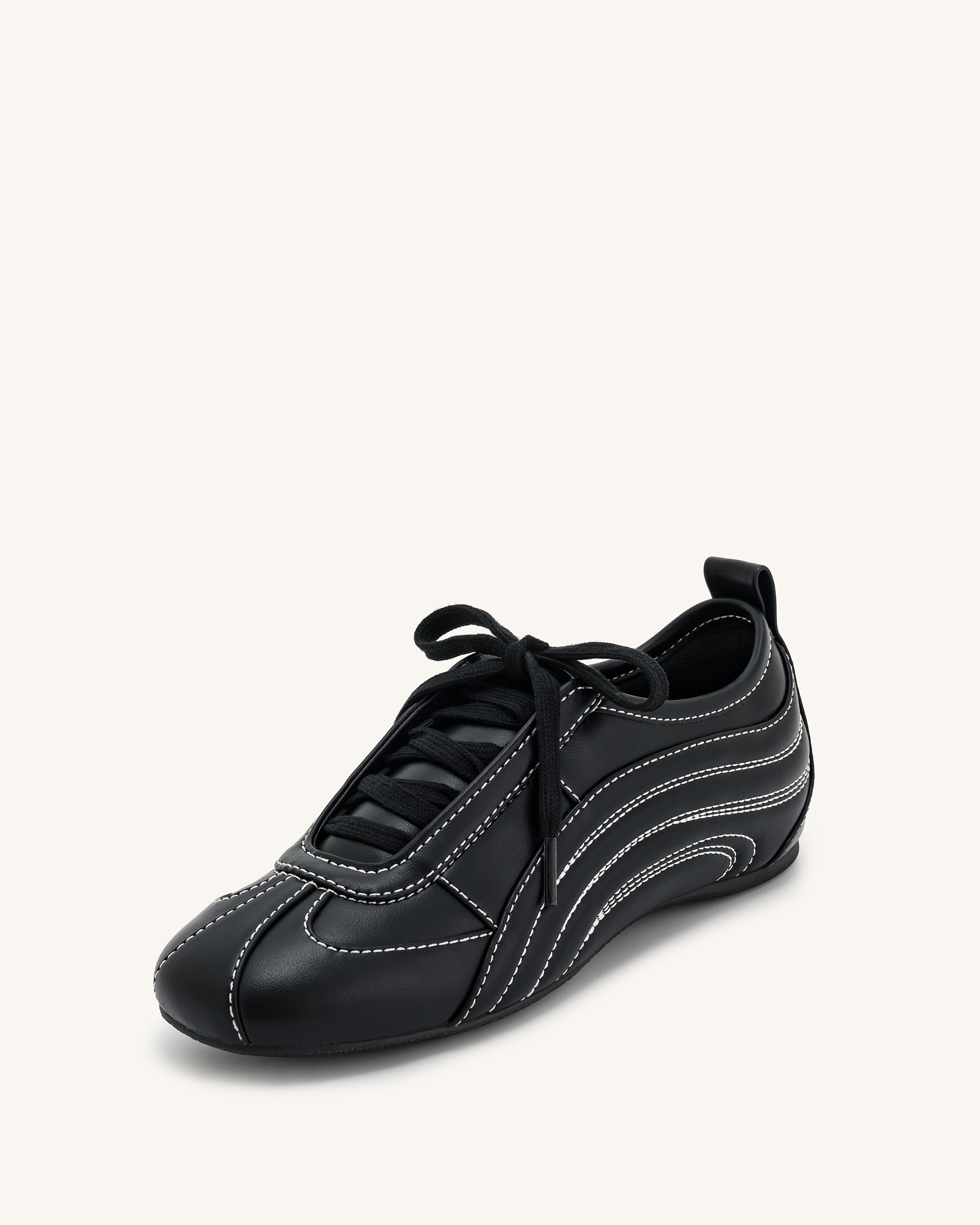 Ferne Streamlined Lustrous Sneakers - Black - Image 5