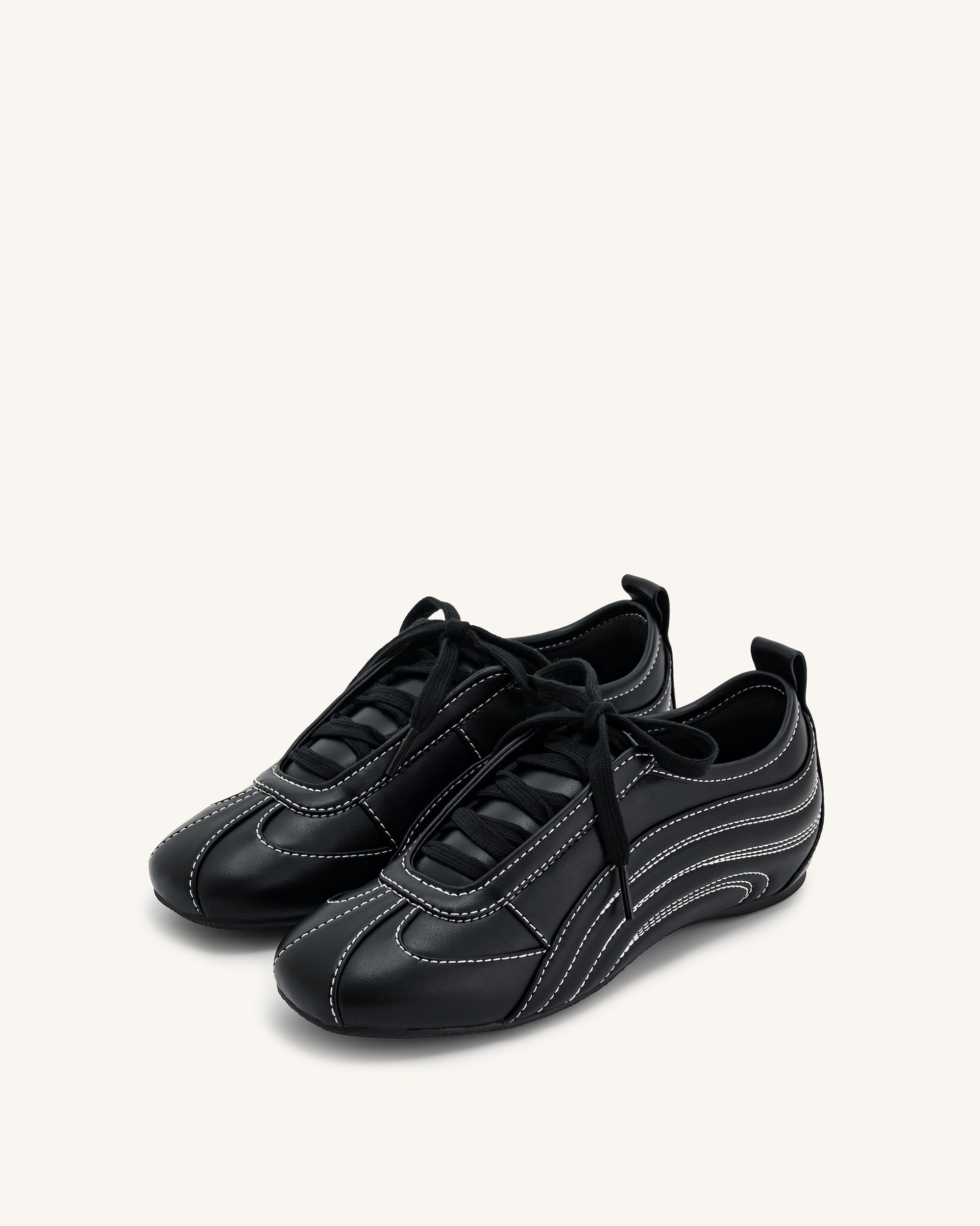 Ferne Streamlined Lustrous Sneakers - Black - Image 2