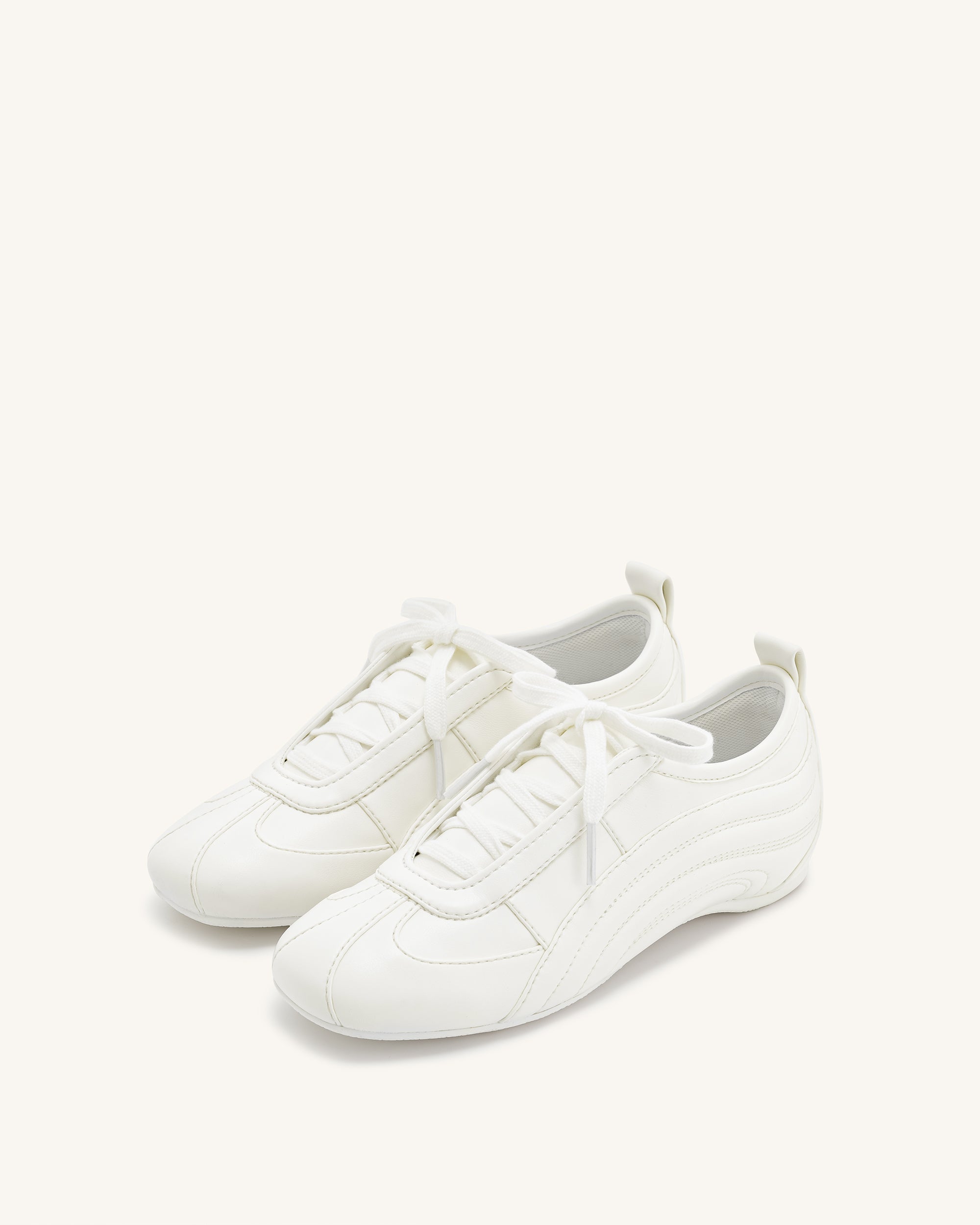 Ferne Streamlined Lustrous Sneakers - White - Image 3