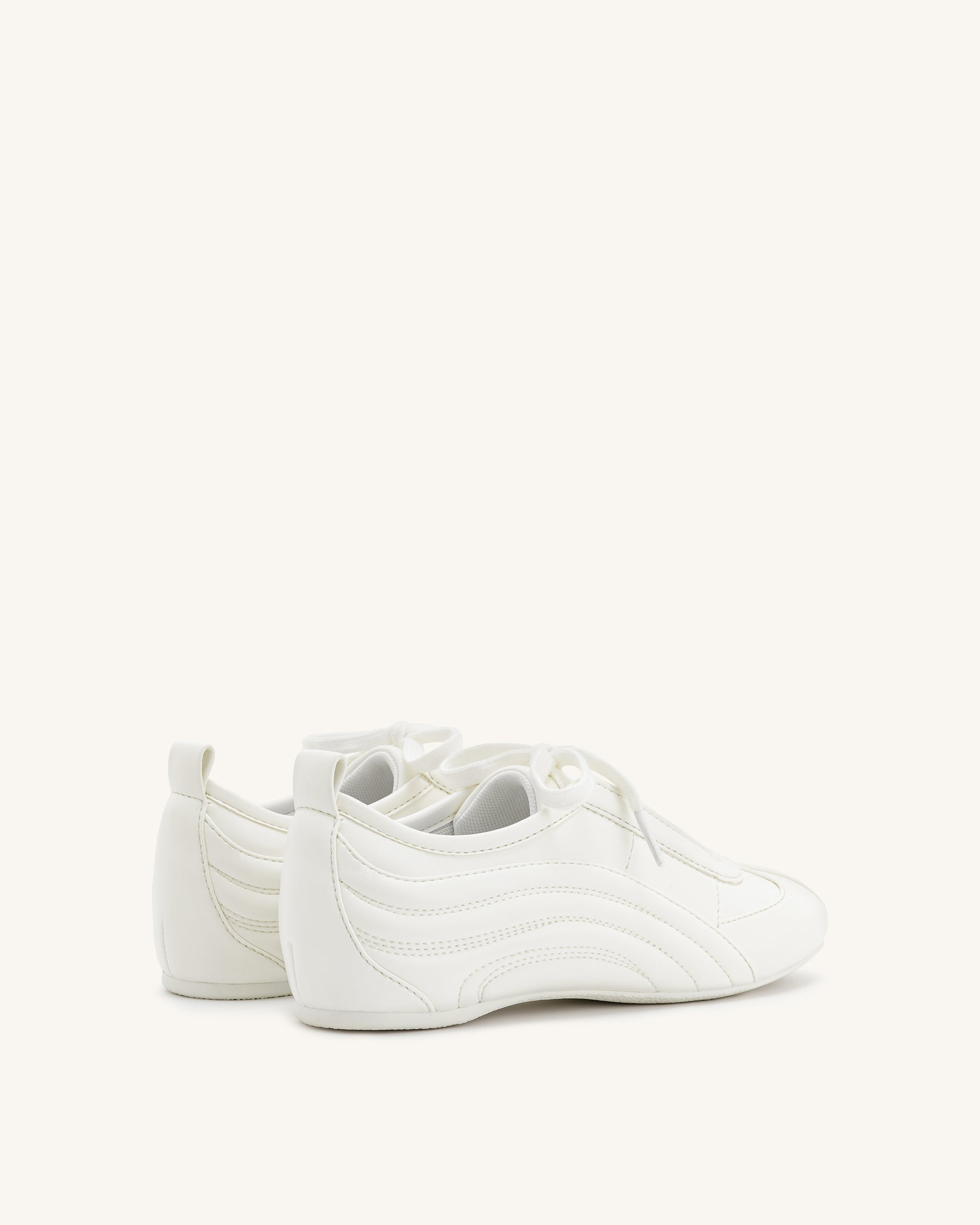 Ferne Streamlined Lustrous Sneakers - White - Image 4