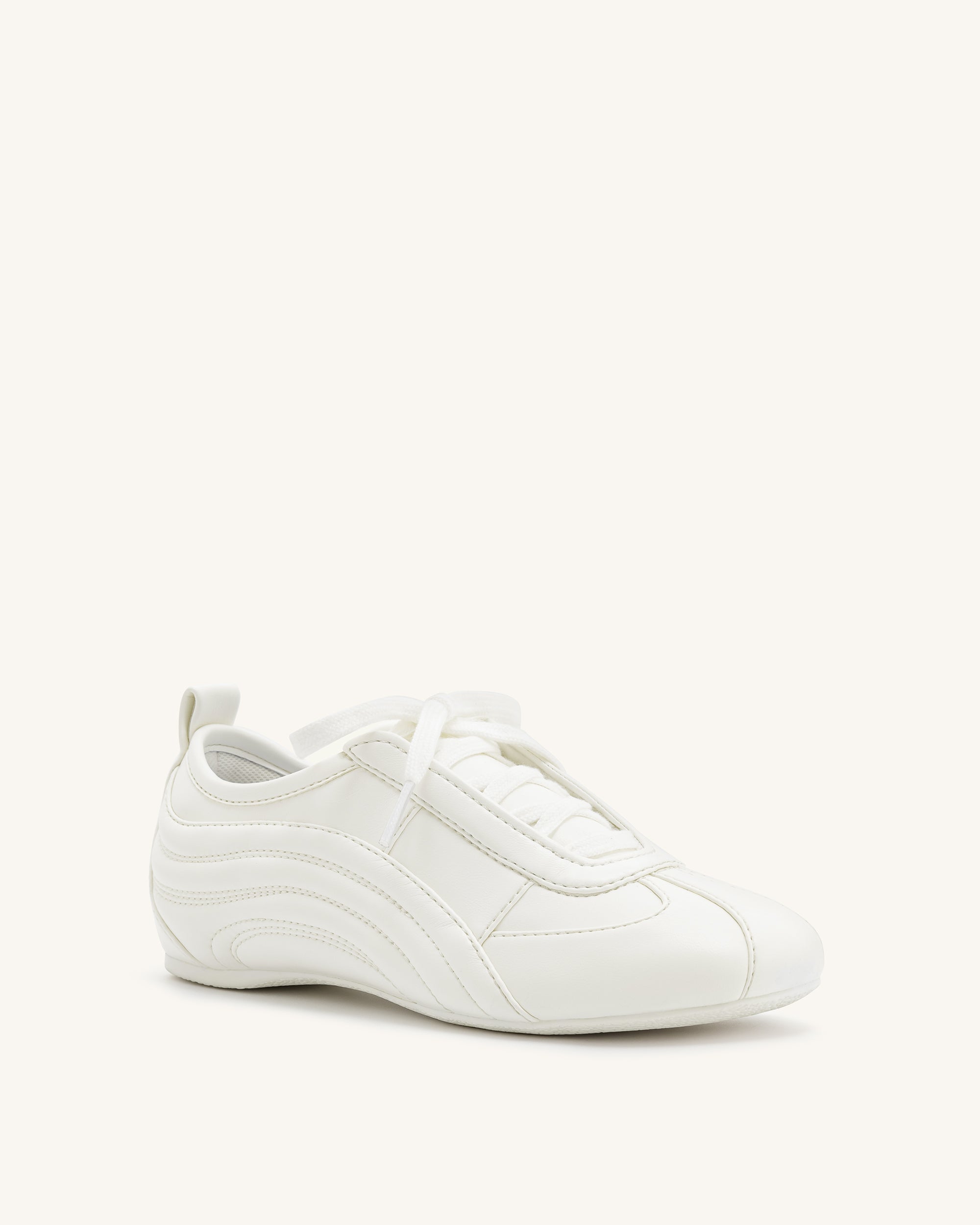 Ferne Streamlined Lustrous Sneakers - White - Image 2