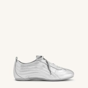 Ferne Streamlined Lustrous Sneakers  - Silver