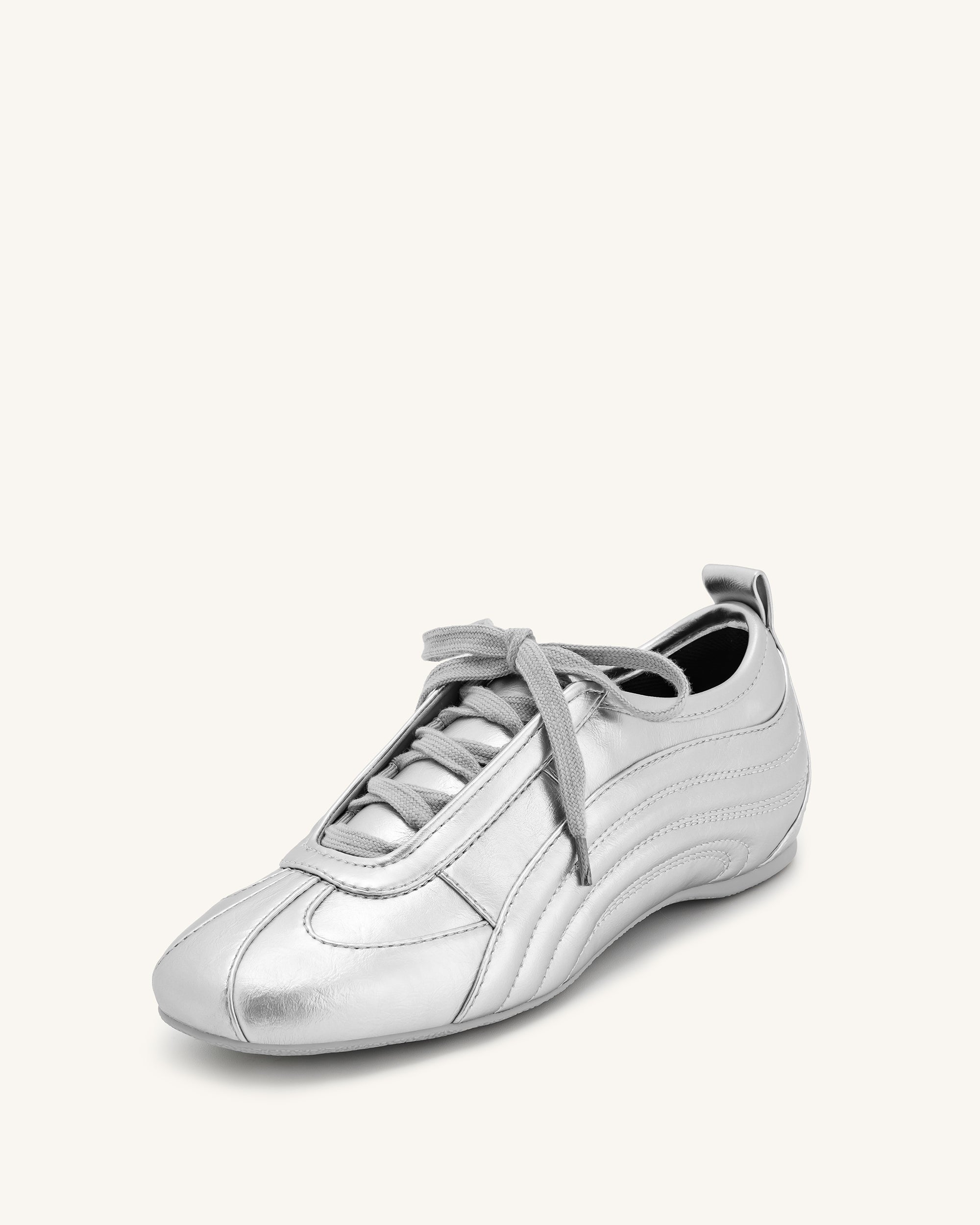 Ferne Streamlined Lustrous Sneakers - Silver - Image 6