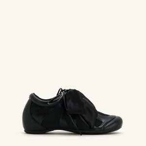 Rosie Bow Tie Low Top Sneakers - Black