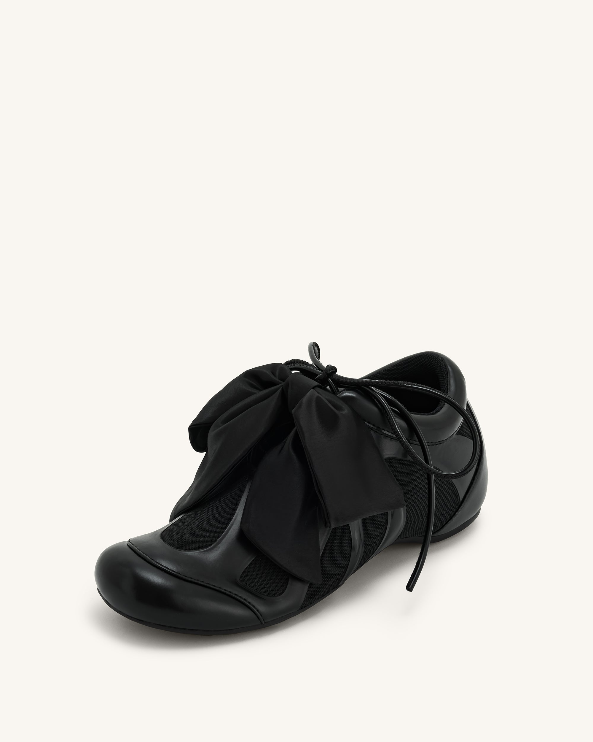 Rosie Bow Tie Low Top Sneakers - Black - Image 6