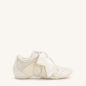 Rosie Bow Tie Low Top Sneakers - White