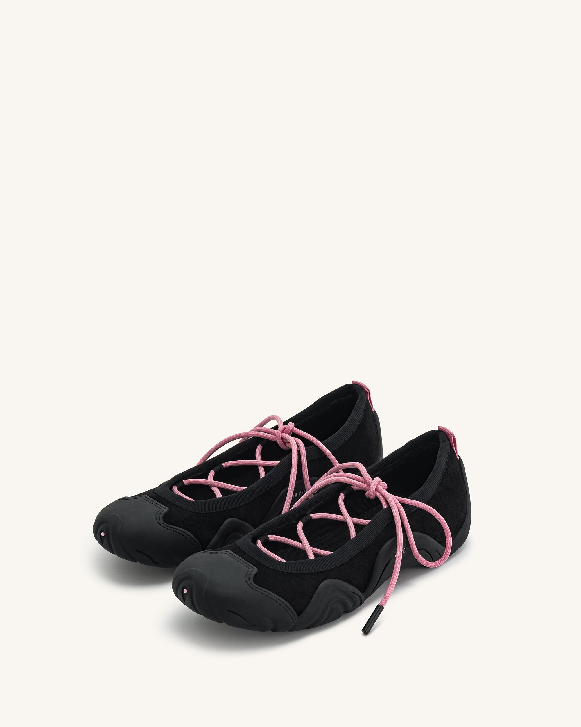 Caitlin Lace-up Ballerina Sneakers - Black - Image 2