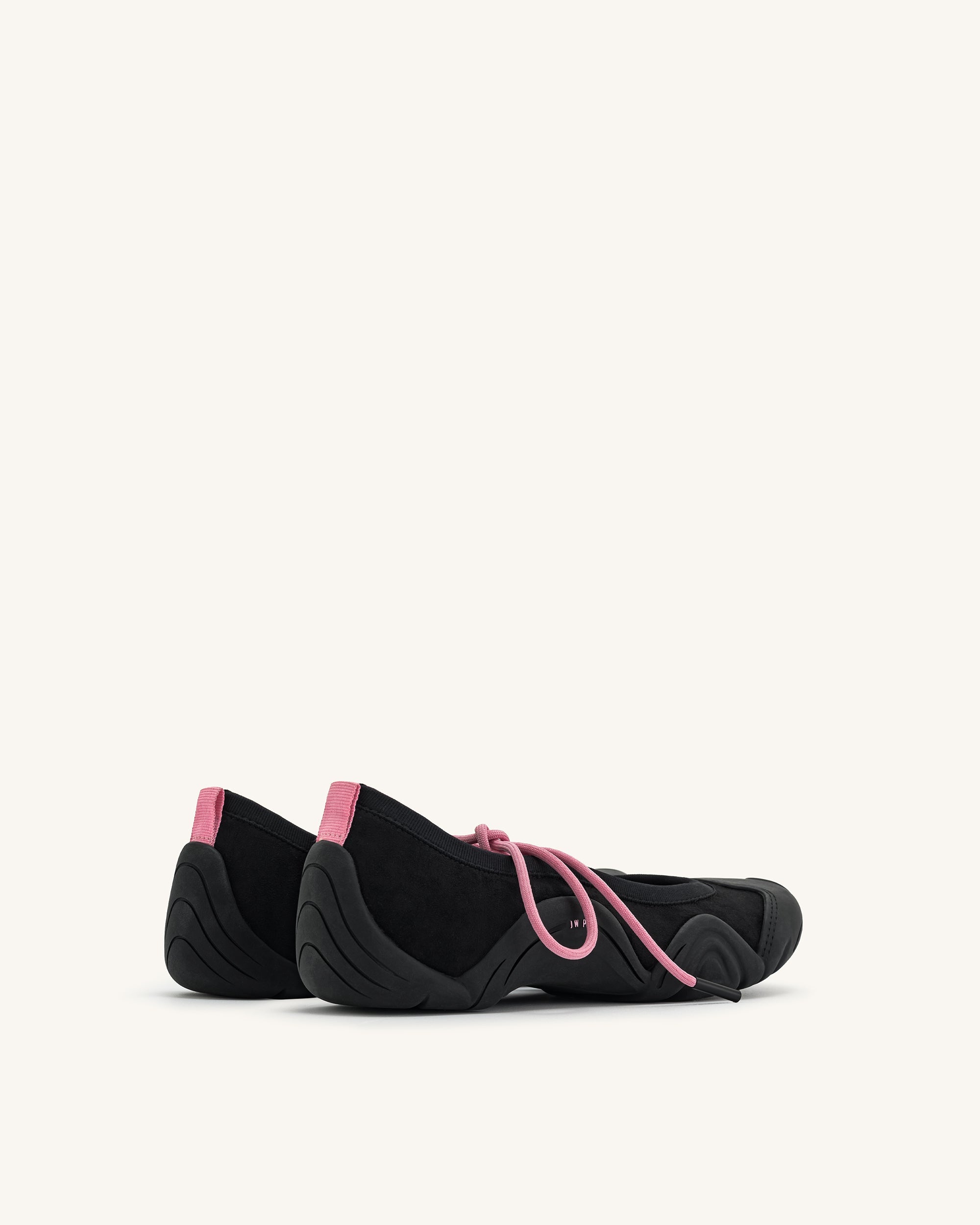 Caitlin Lace-up Ballerina Sneakers - Black - Image 4