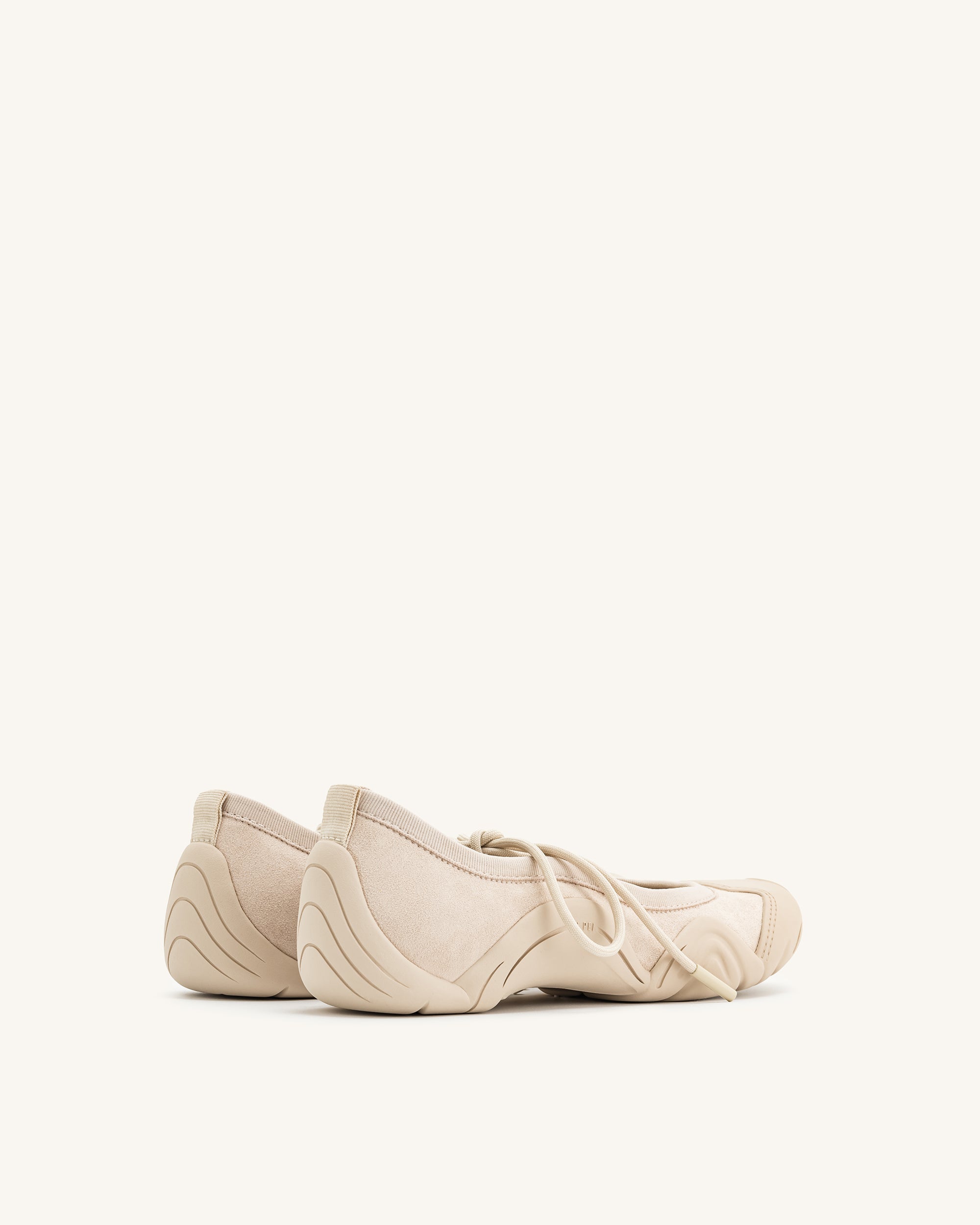 Caitlin Lace-up Ballerina Sneakers - Beige - Image 5