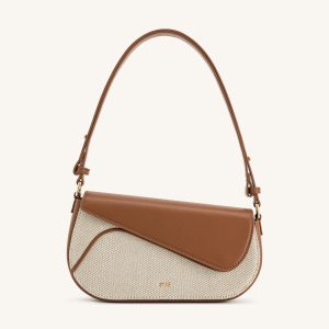 Addisyn Shoulder Bag - Brown Canvas
