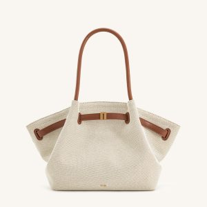 Hana Medium Tote Bag - Brown Canvas
