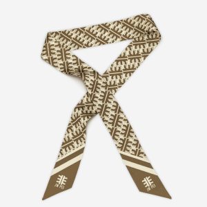 FEI Faux Silk Twill Scarf - Brown