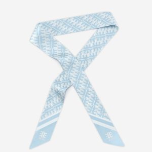 FEI Faux Silk Twill Scarf - Light Blue