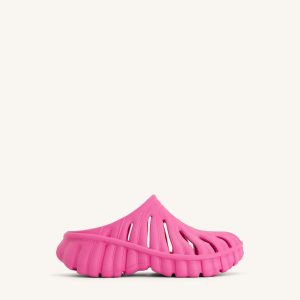 Tara Leaf Platform Clog - Bright Pink