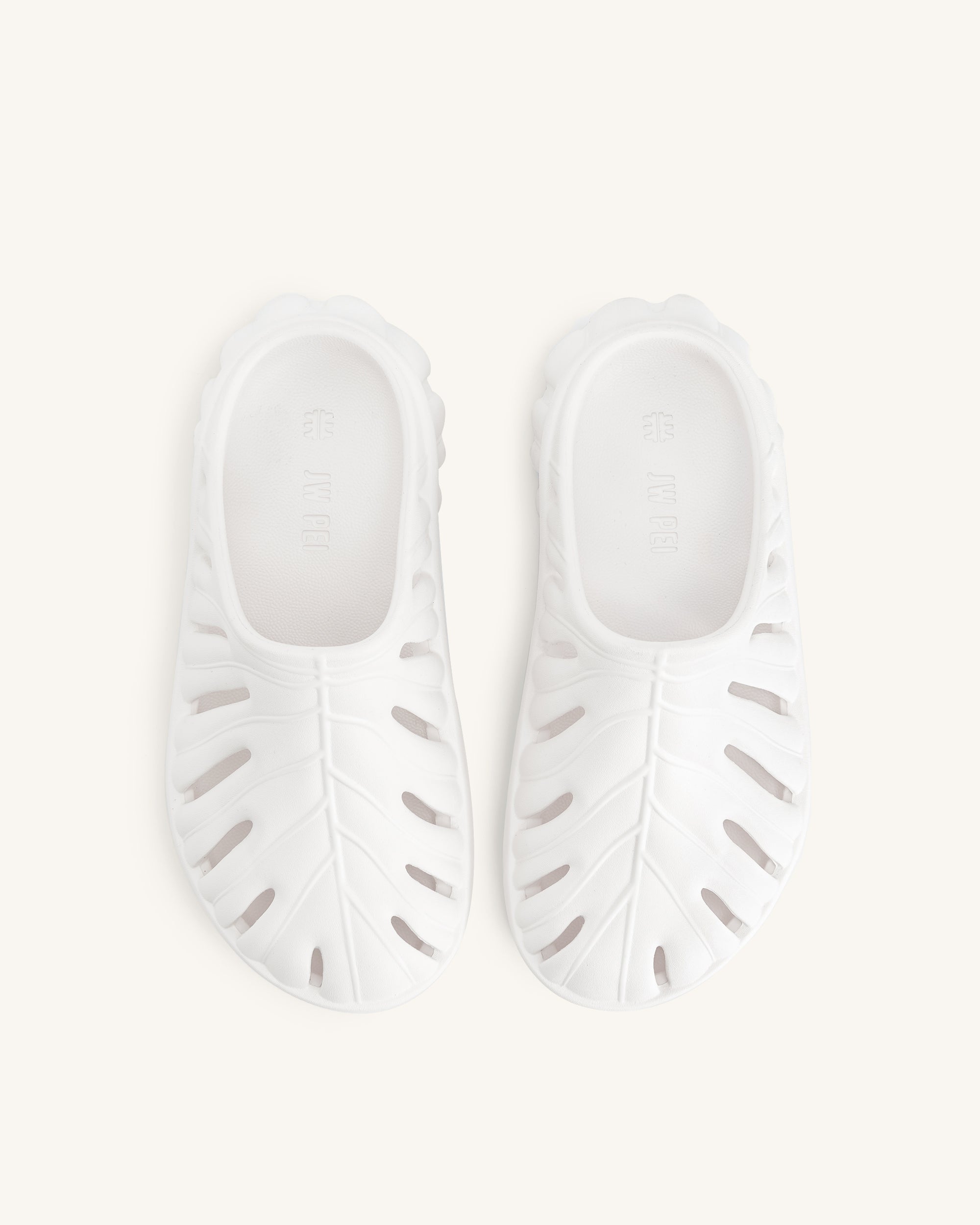 Tara Leaf Platform Clog - White - Image 3