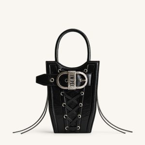FEI Crushed Straps Phone Bag - Black
