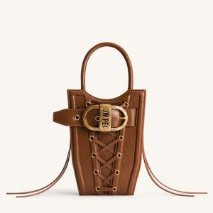 FEI Crushed Straps Phone Bag - Brown